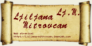 Ljiljana Mitrovčan vizit kartica